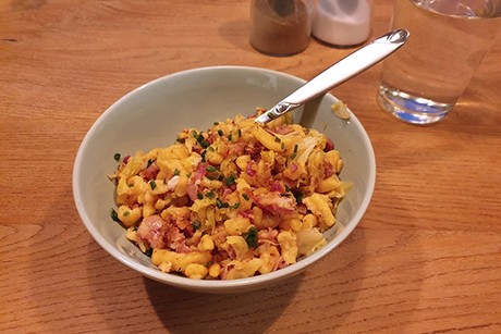 Krautspätzle mit Speck