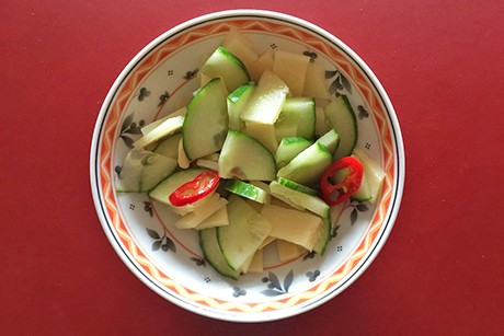 Asiatischer Gurken- und Bambussalat