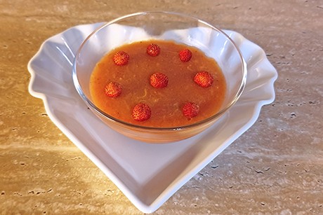 Erdbeer-Rhabarber-Vanillepudding-Dessert
