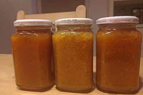Marillen Minze Bananen Marmelade