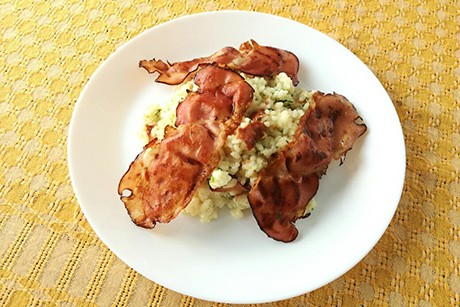 Käserisotto mit Schwarzwälderschinken
