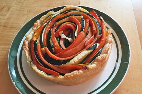 Gerollte Karotten-Zucchini-Tarte