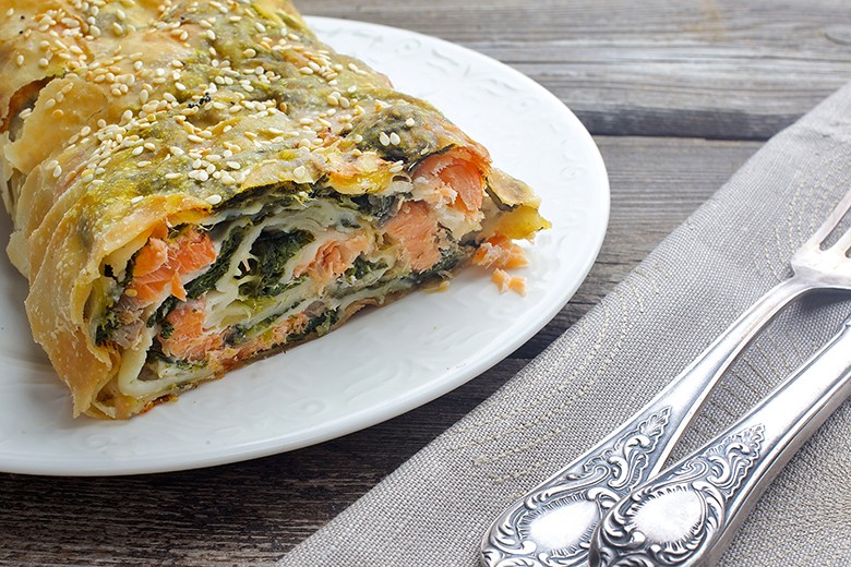 Lachsstrudel