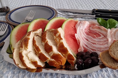 Antipasto Melone mit Prosciutto