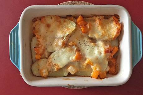 Überbackene Paprika-Erdäpfel