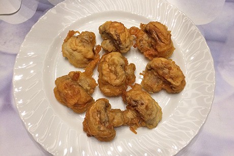 Champignons im Tempura-Teig