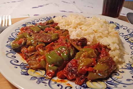 Peperonata mit Risotto