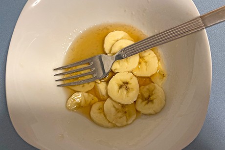 Banane mit Ahornsirup