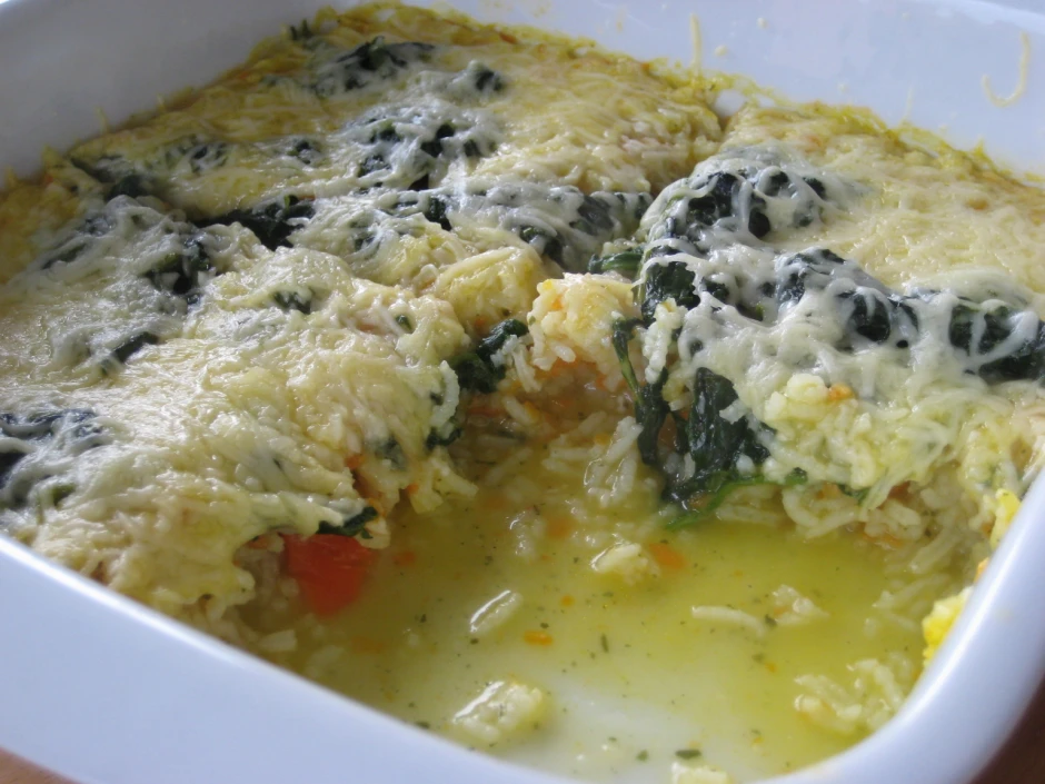 Reis-Spinat-Gratin