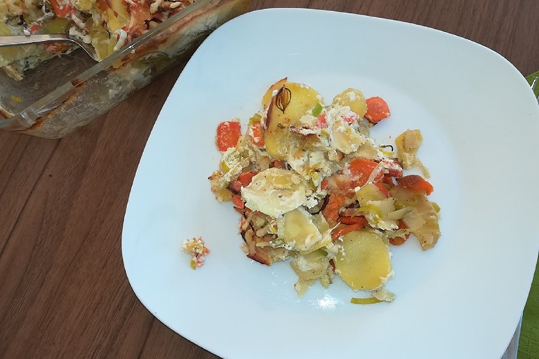 Gratin mit Pastinake und Karotten