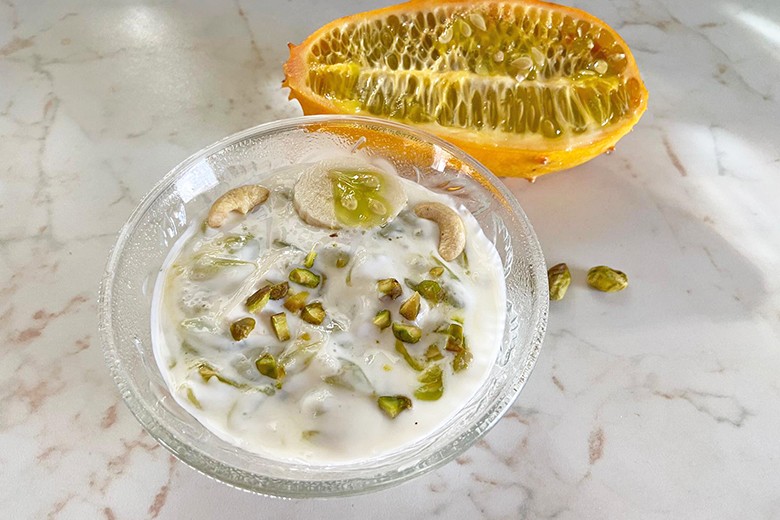 Kiwano-Bananen-Joghurt