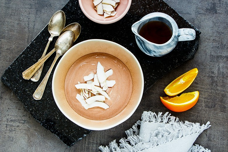 Smoothie Bowl mit Orangen