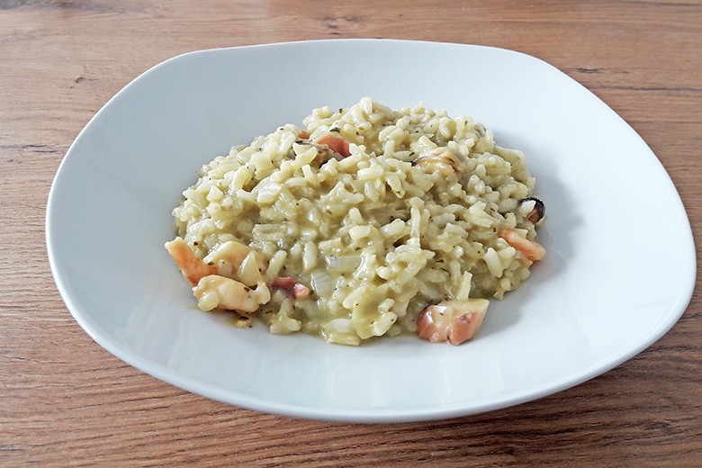 Meeresfrüchte-Pesto-Risotto