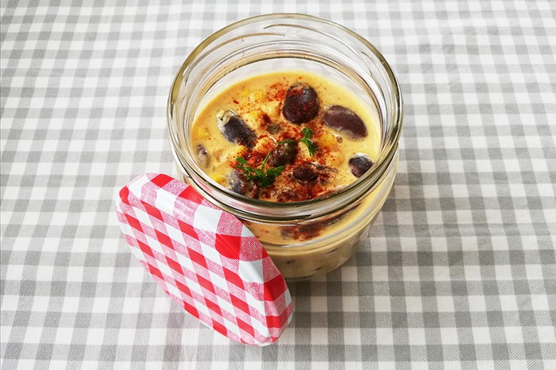 Bohnen-Mais for to go