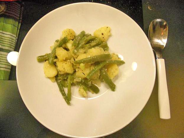 Fisolen-Erdäpfel-Pfanne