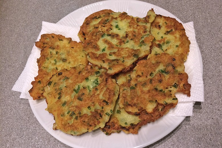 Kartoffel-Plätzchen mit Bärlauch