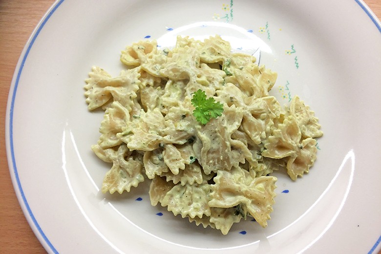 Nudeln mit Frischkäse