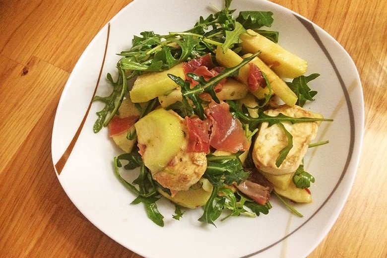 Rucola-Salat mit Parmaschinken