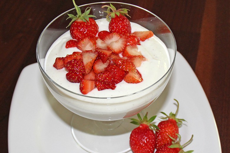 Erdbeeren mit Topfen-Joghurtcreme