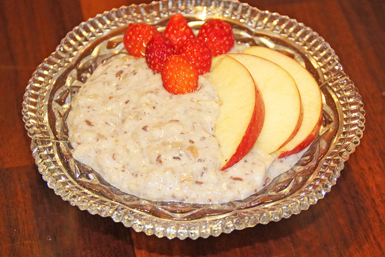Porridge-Haferbrei mit Leinsamen