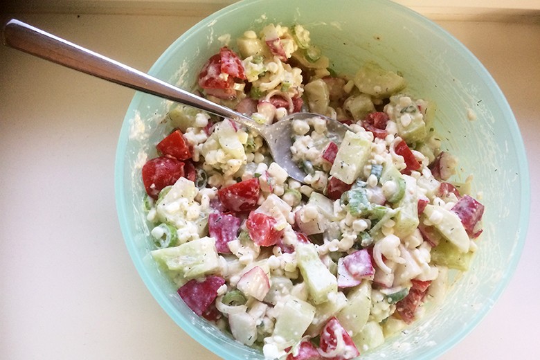 Frischkäsesalat