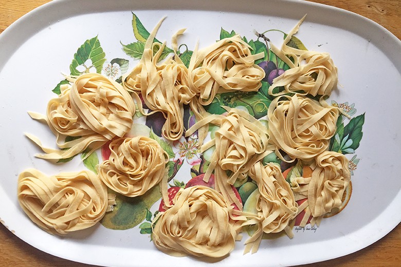 Hausgemachte Fettucine