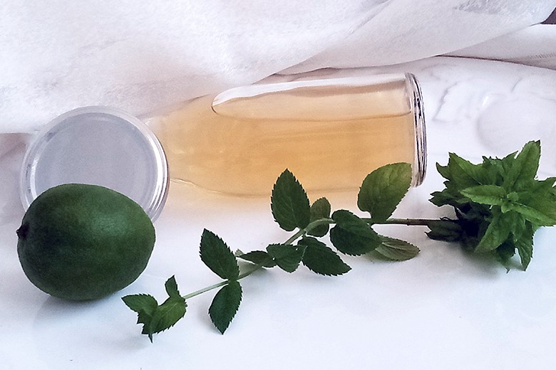 Pfefferminz-Limetten-Sirup