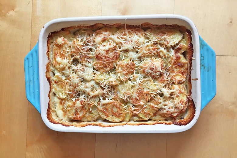 Erdäpfel-Zucchini-Gratin