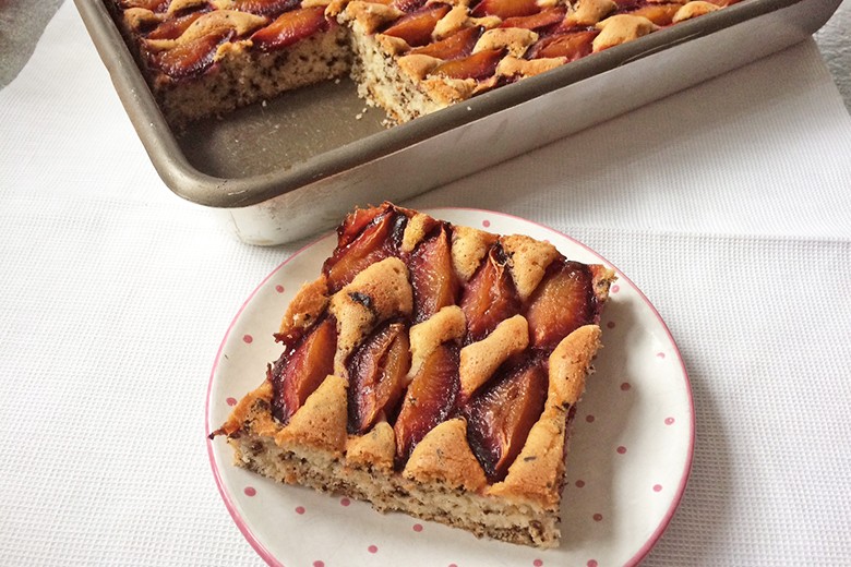Zwetschgenkuchen mit Schokostreusel