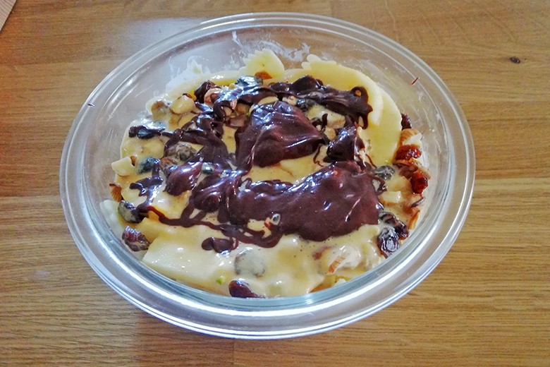 Farfalle mit Apfel
