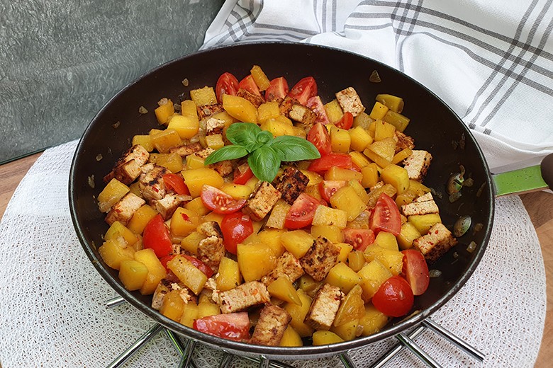 Butternuss-Kürbis mit Tofu