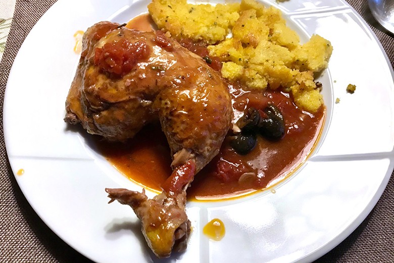 Polo con salvia (Hühnerschenkel mit Salbei)