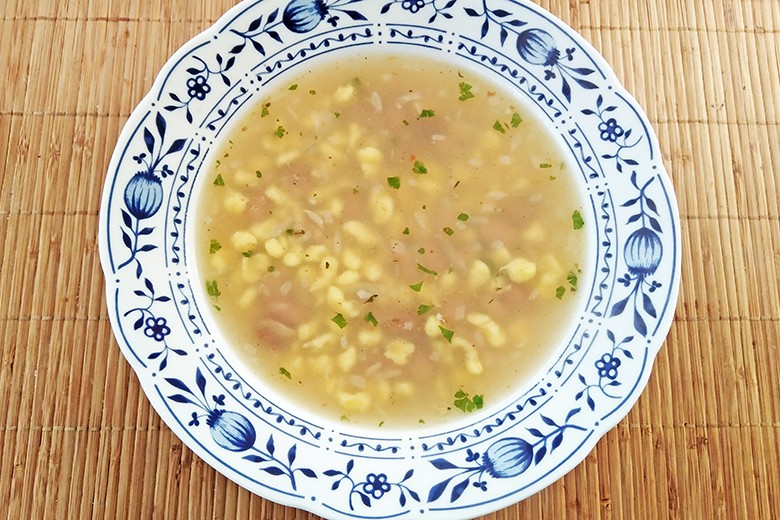Südburgenländische Bohnfoaferlsuppe