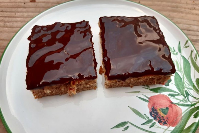 Ölschnitte mit Schokoglasur