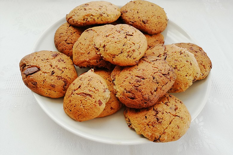 Dinkel-Schoko-Cookies
