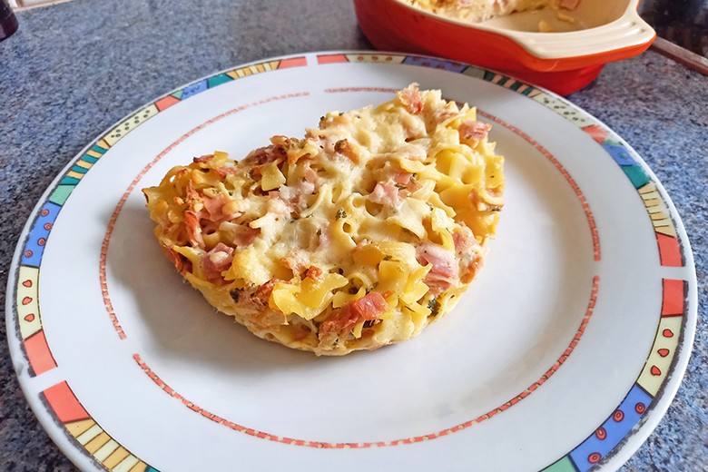 Schinkenfleckerlauflauf