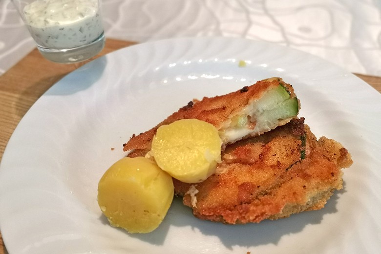 Gebackene Zucchini-Käse-Rondell