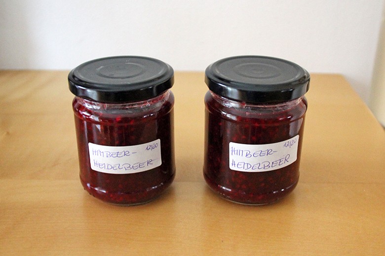 Himbeer-Heidelbeermarmelade