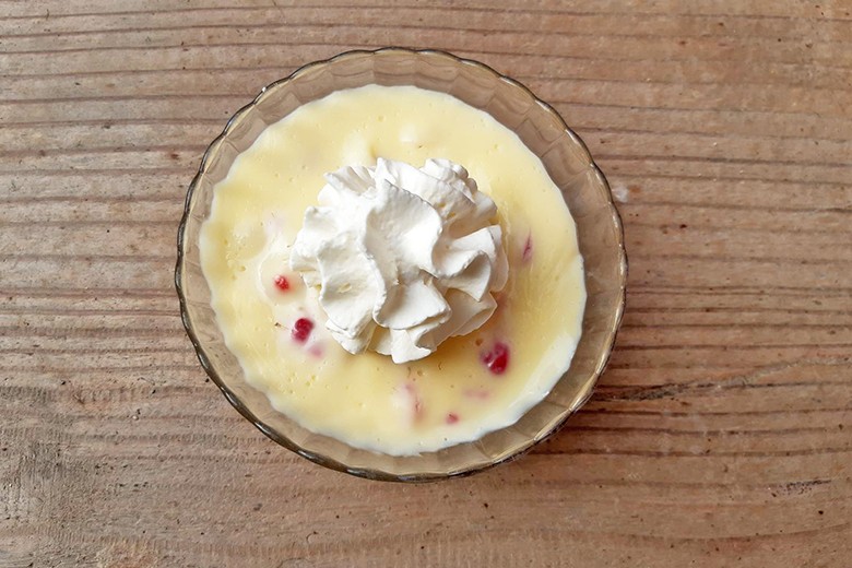 Vanille-Himbeeren Pudding