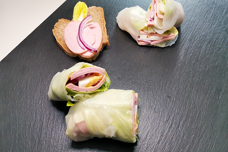 Essigwurst-Rolle - Fingerfood auf österreichisch