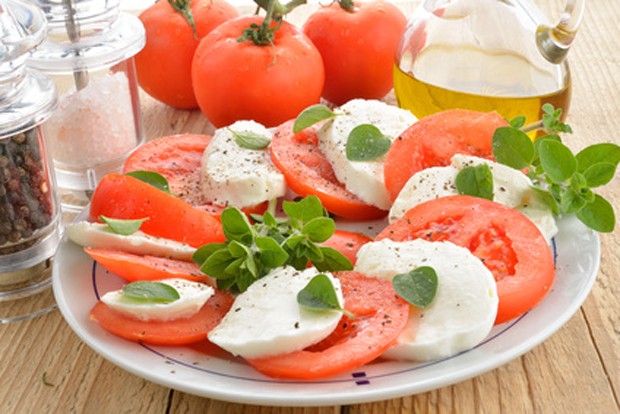 Tomaten mit Mozzarella