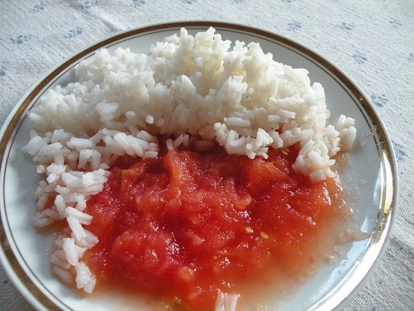 Tomatenbrei mit Reis