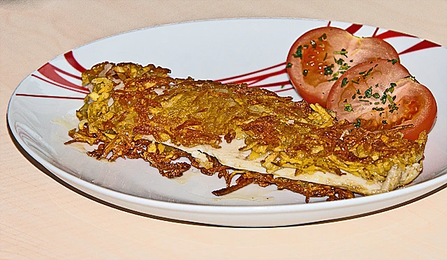 Pangasiusfilet in Kartoffelkruste