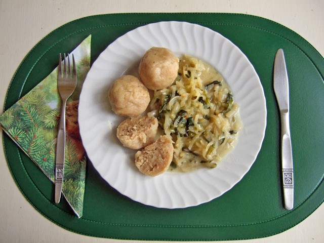 Abgebrannte Grießknödel