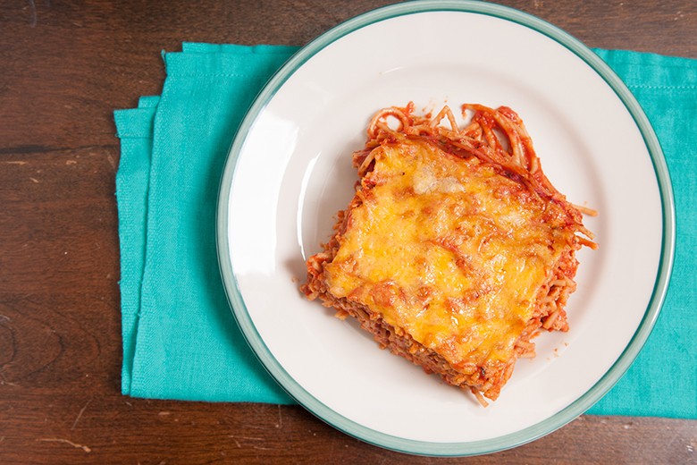 Einfacher Spaghettiauflauf