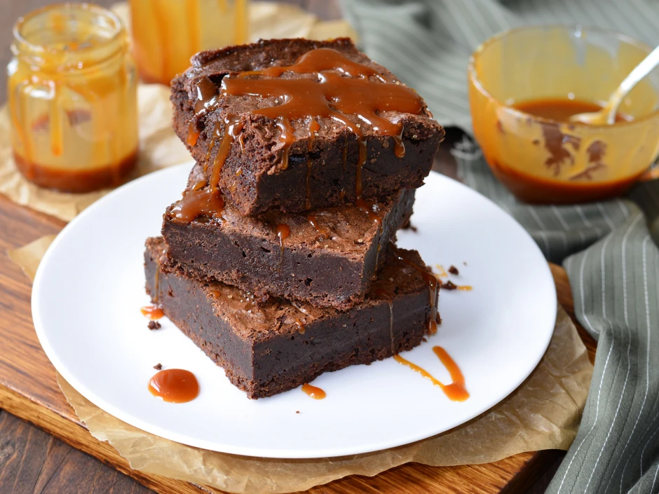 Brownies mit Salzkaramell