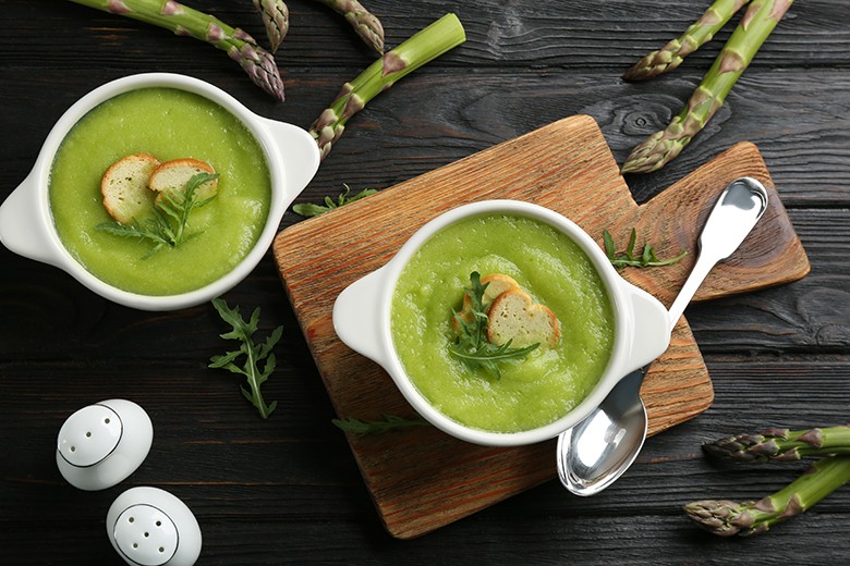 Spargel-Rucola-Suppe