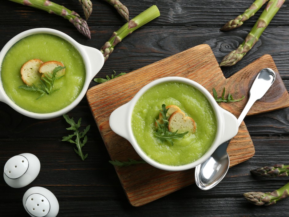 Spargel-Rucola-Suppe