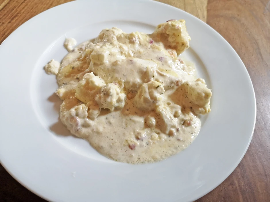 Putenpfanne mit Karfiol