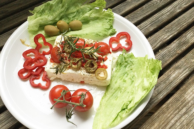 Schafskäse aus dem Backrohr
